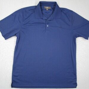 Loudmouth Golf Polo Shirt Mens XL Navy Blue Short Sleeve Pique Polyester Resort